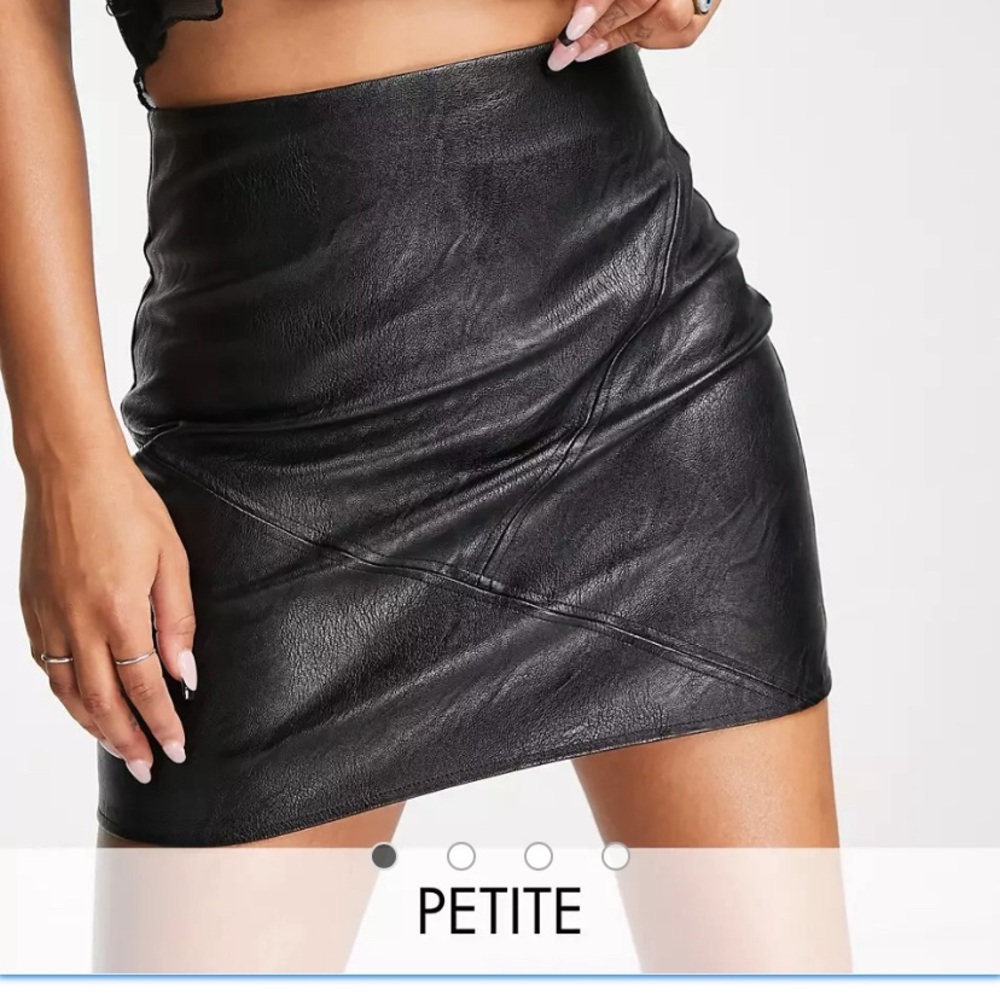 Topshop faux leather skirt